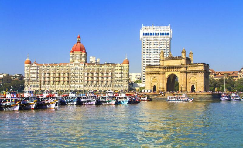View of Taj Hotel & Gateway of India, Mumbai